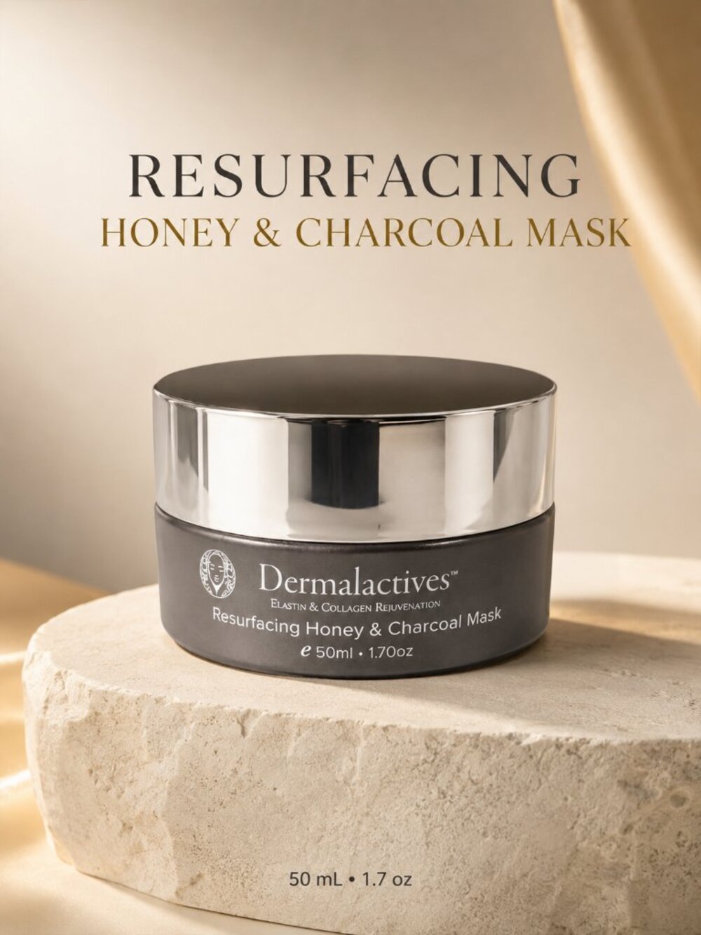 Dermalactives Resurfacing Honey & Charcoal Face Mask 50 mL 1.7 oz
